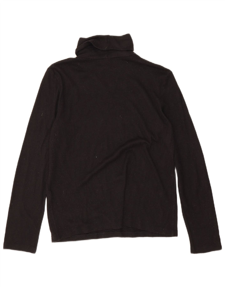 Zara Femme Top Manches Longues UK 44 Medium Noir Viscose