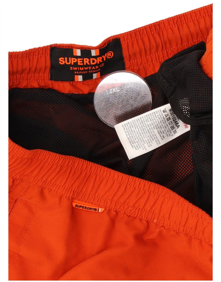 Superdry Short de Bain Graphique Homme 2XL Rouge Polyester