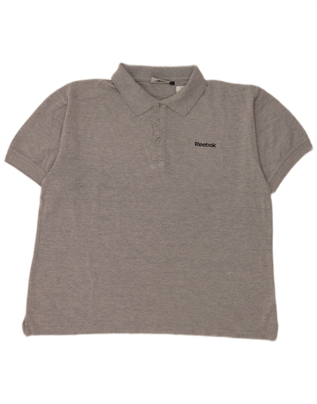 Reebok Polo Homme Large Gris Moucheté Coton