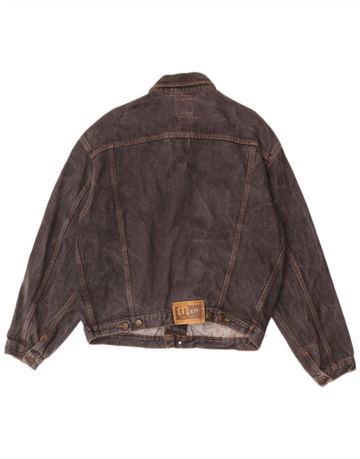 veste en denim homme vintage UK 40 Grand coton noir