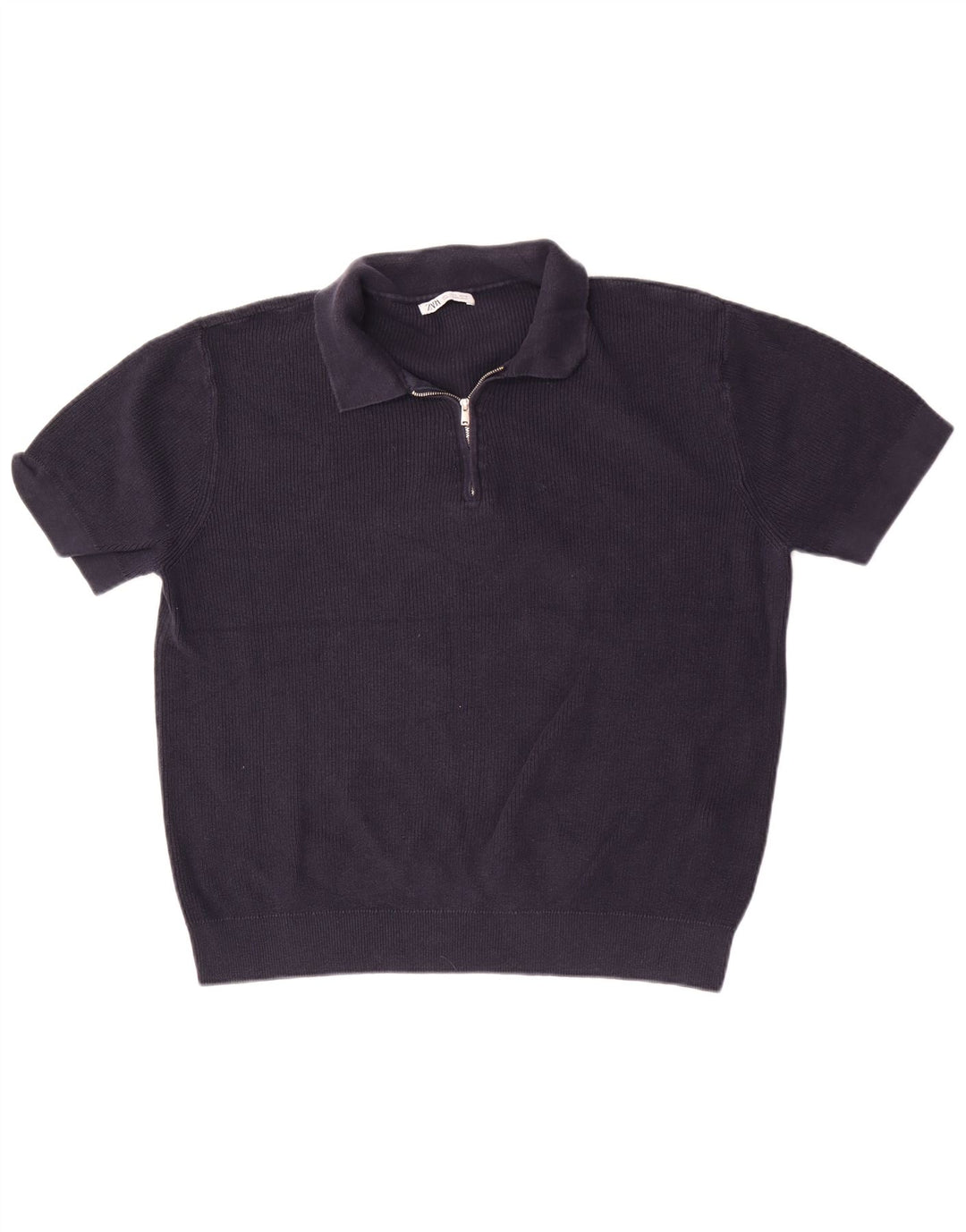 Zara Polo Homme Large Bleu Marine Coton
