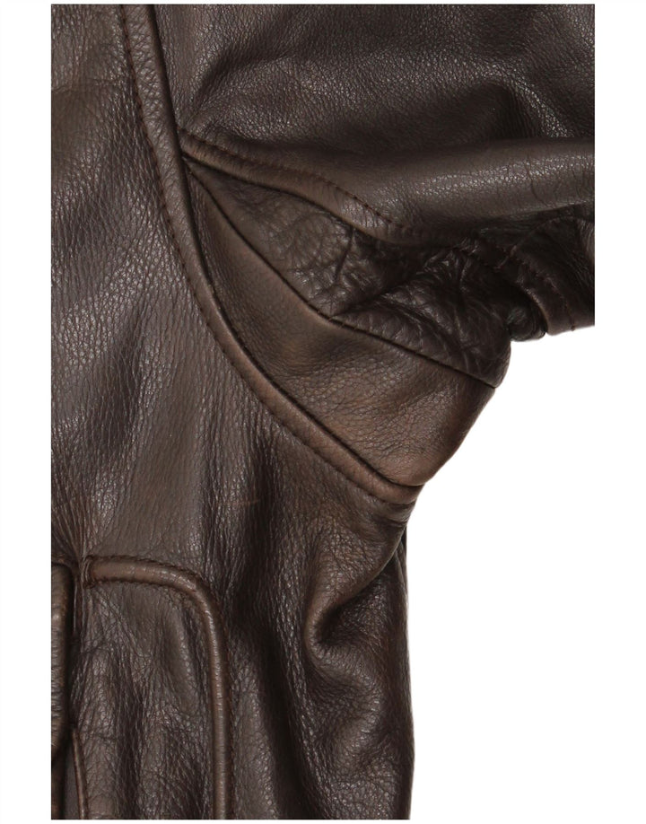Veste en cuir homme vintage IT 52 XL Cuir marron