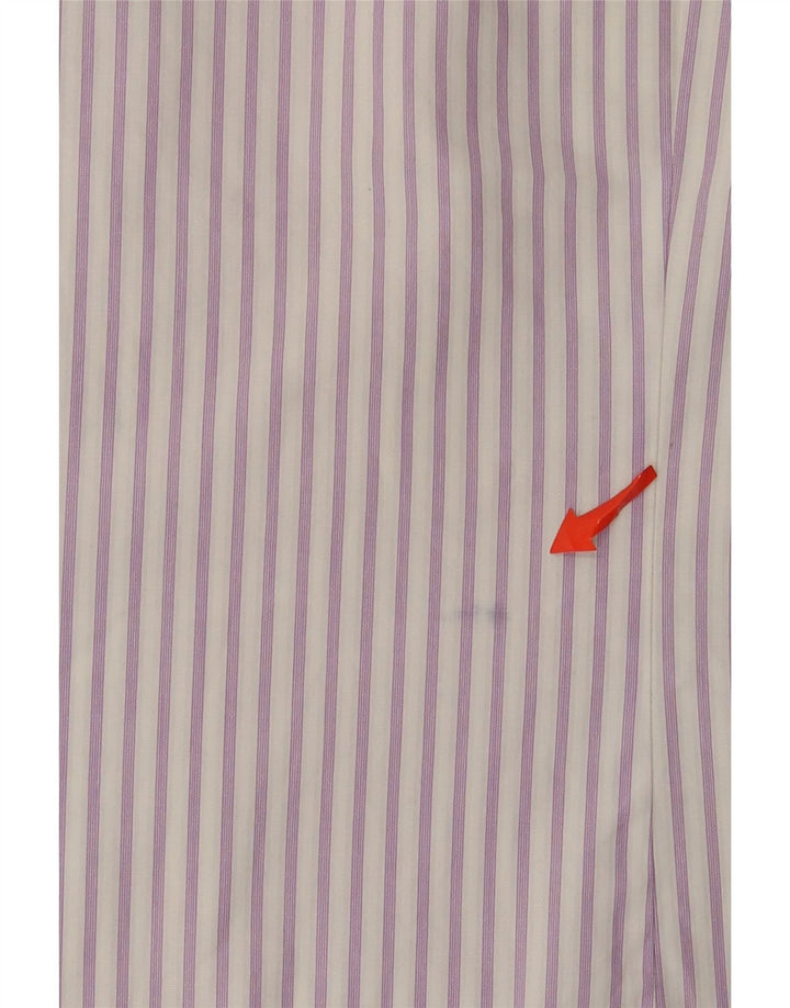Ted Baker Chemise homme Taille 4 Grand coton à fines rayures violet