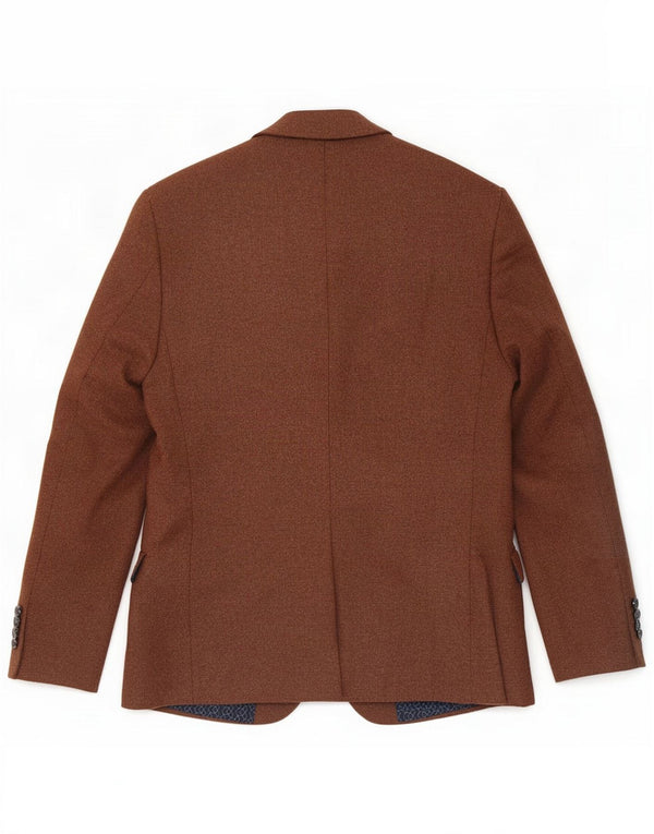 Red Herring Veste blazer courte à 2 boutons pour homme UK 40 Large Marron Polyester