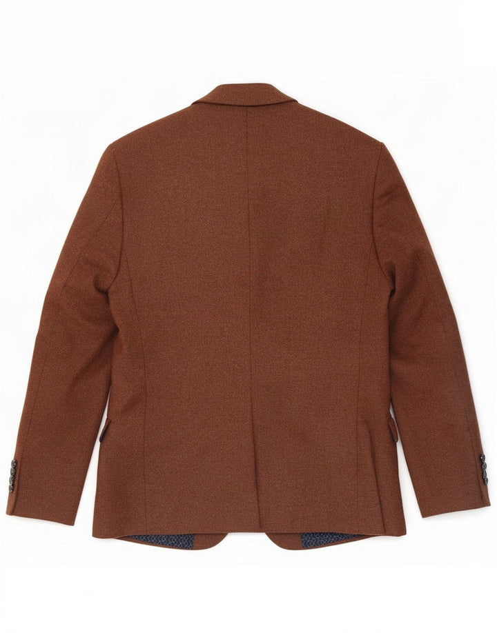 Red Herring Veste blazer courte à 2 boutons pour homme UK 40 Large Marron Polyester