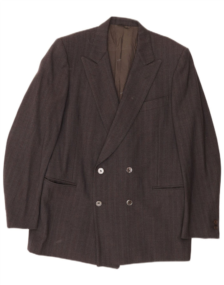 PIERRE CARDIN Mens Blazer Jacket IT 50 Large Grey Pinstripe