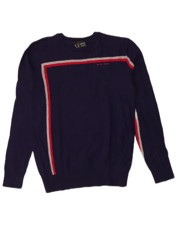 Armani Jeans Pull ras du cou pour femme UK 14 Bleu marine moyen