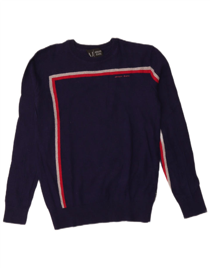 Armani Jeans Pull ras du cou pour femme UK 14 Bleu marine moyen