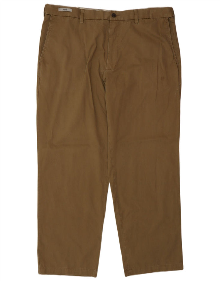 Marks & Spencer Pantalon Chino Regular Homme W40 L31 Marron Coton