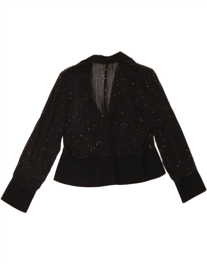 VINTAGE Womens Bolero Jacket IT 42 Medium Black Vintage Vintage and Second-Hand Vintage from Messina Hembry 