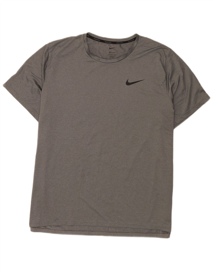 Nike Hommes Dri Fit T-Shirt Top XL Gris Moucheté Polyester