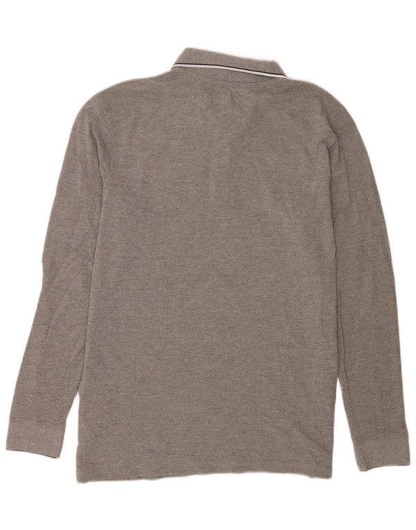 Kappa Polo à Manches Longues Homme XL Gris Rayé Coton