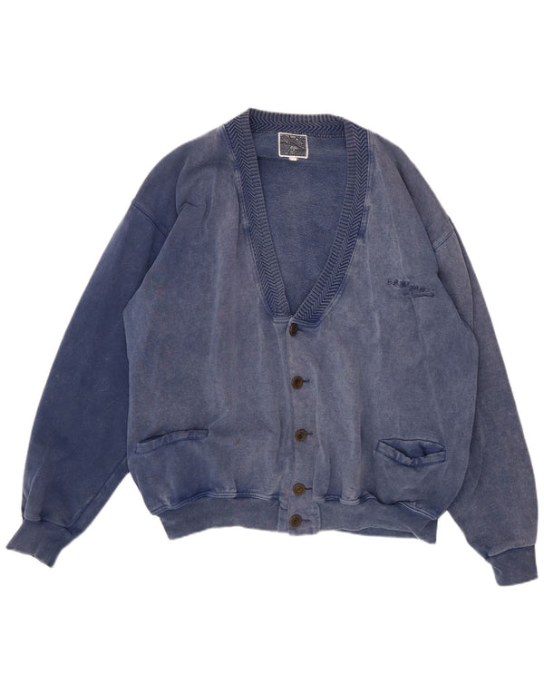 VINTAGE Pull Cardigan Homme XL Bleu