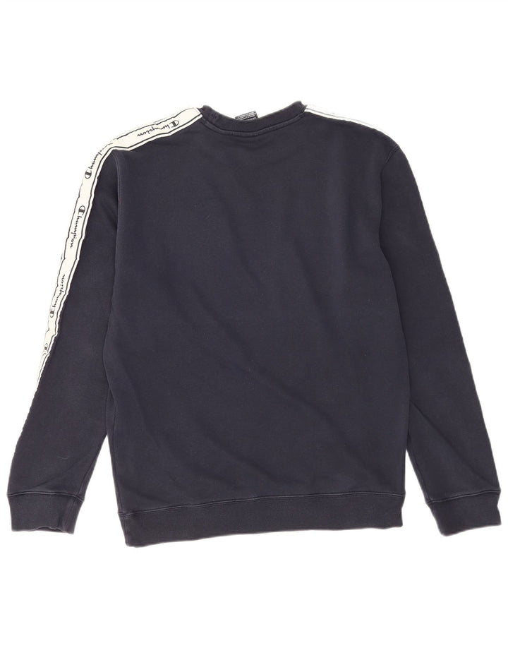 Champion Sweat-shirt graphique pour homme en coton color block bleu marine moyen