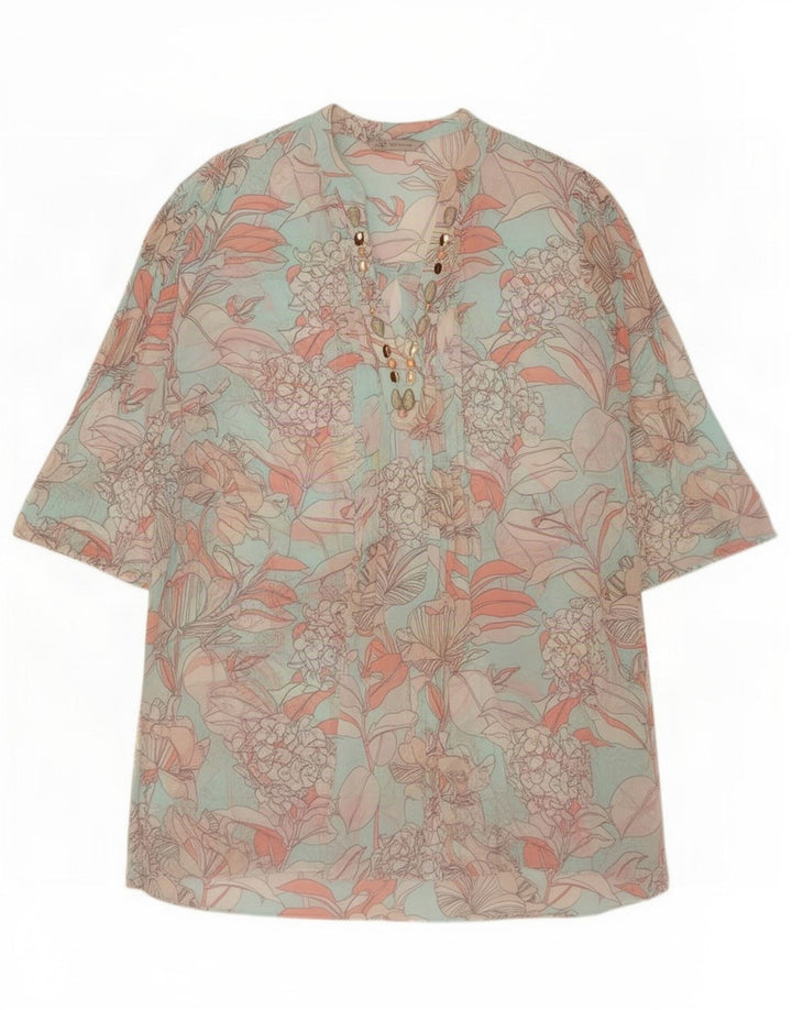 Marks & Spencer Robe tunique transparente pour femme UK 14 Turquoise moyen