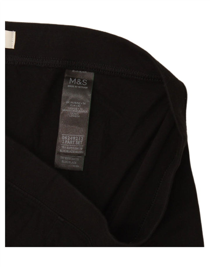 Marks & Spencer Leggings Femme UK 44 Coton Noir Moyen