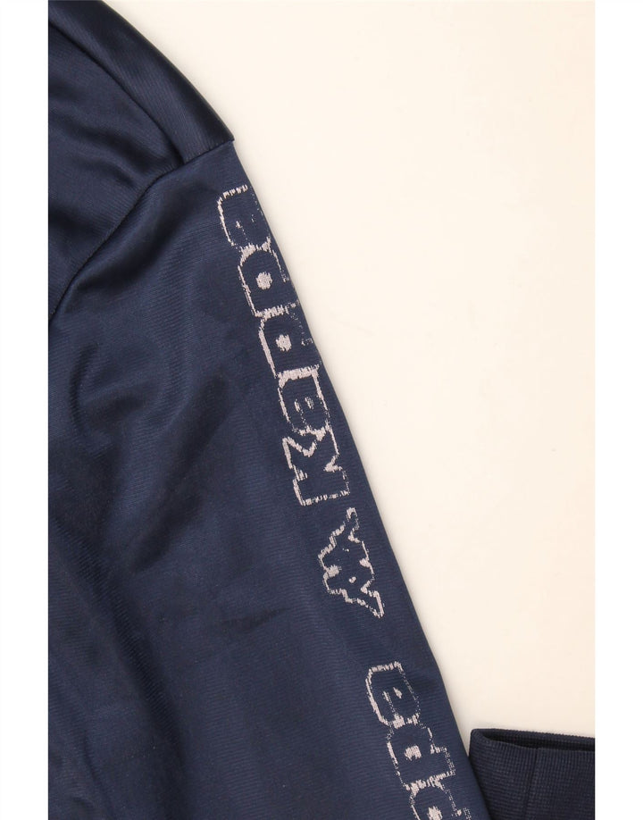 Kappa Veste de Survêtement Graphique Homme Bleu Marine Moyen Polyester