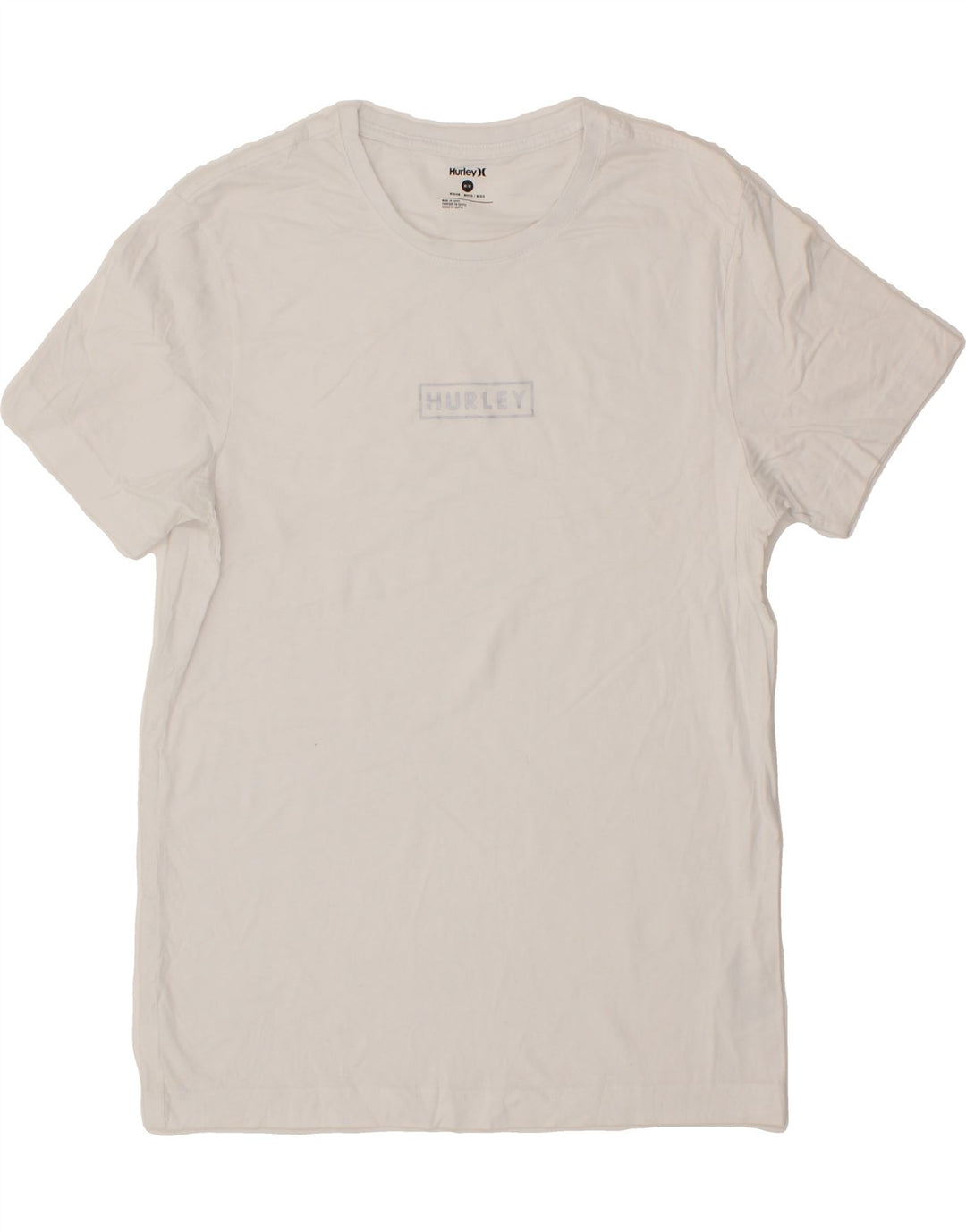 HURLEY Mens T-Shirt Top Medium White Vintage Hurley and Second-Hand Hurley from Messina Hembry 