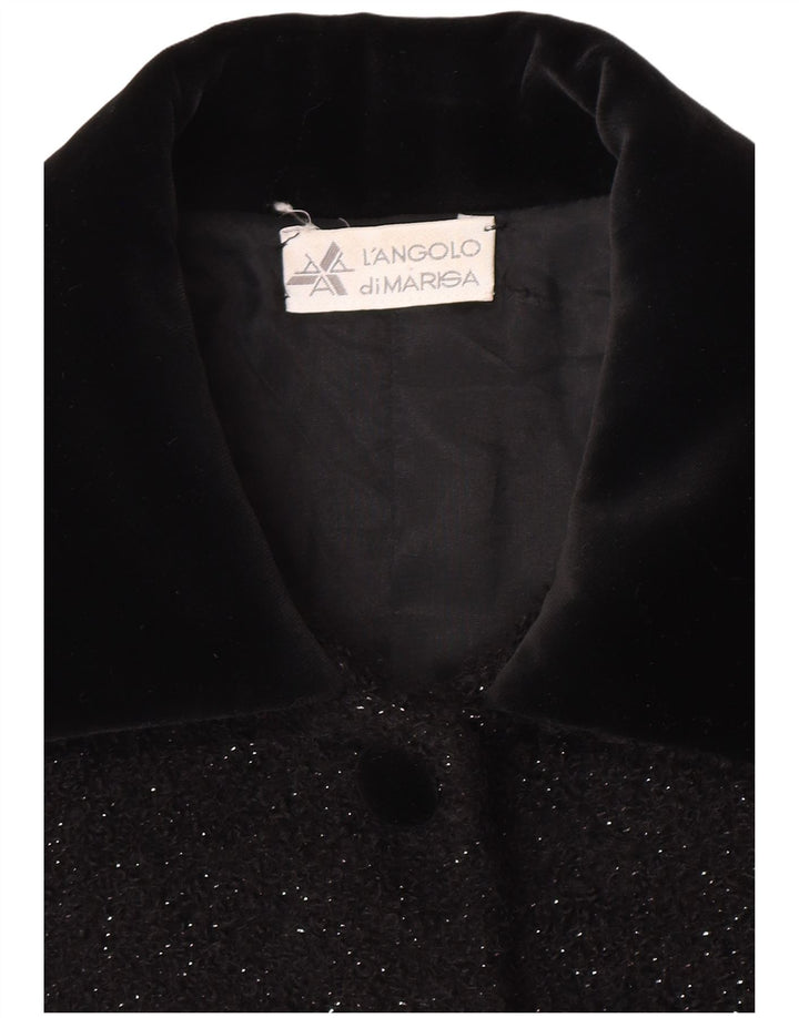 Marisa Veste Blazer 5 Boutons Femme UK 12 Moyen Noir Moucheté