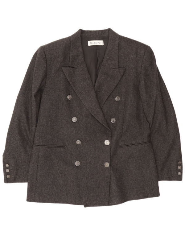 Momenti Veste blazer croisée pour femme UK 14 Gris moyen