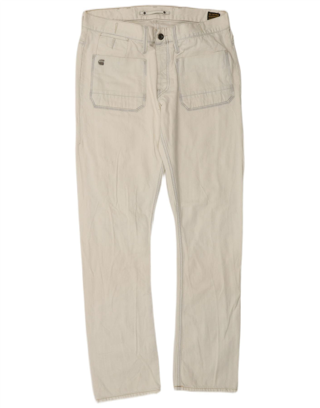 G-Star Jean droit homme W34 L32 coton blanc