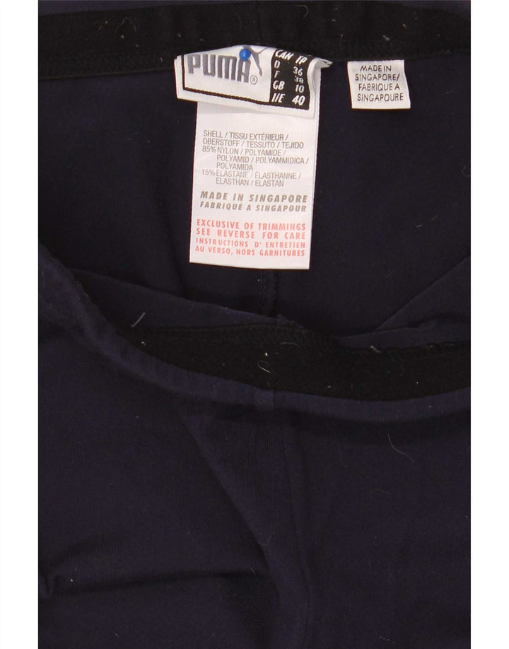 Puma Legging Capri Femme UK 10 Petit Nylon Bleu Marine