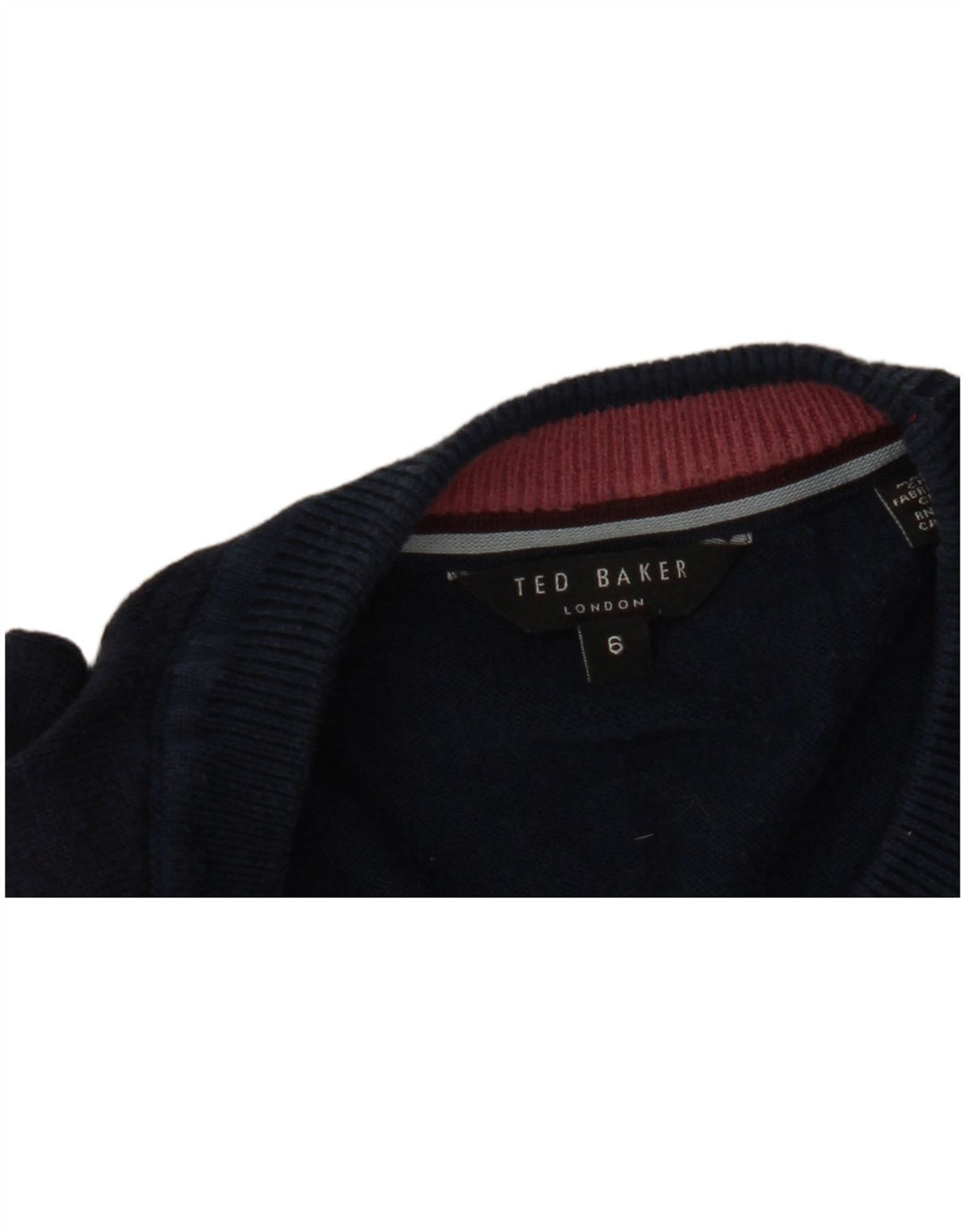 Ted Baker Pull ras du cou pour femme Taille 6 2XL Bleu marine