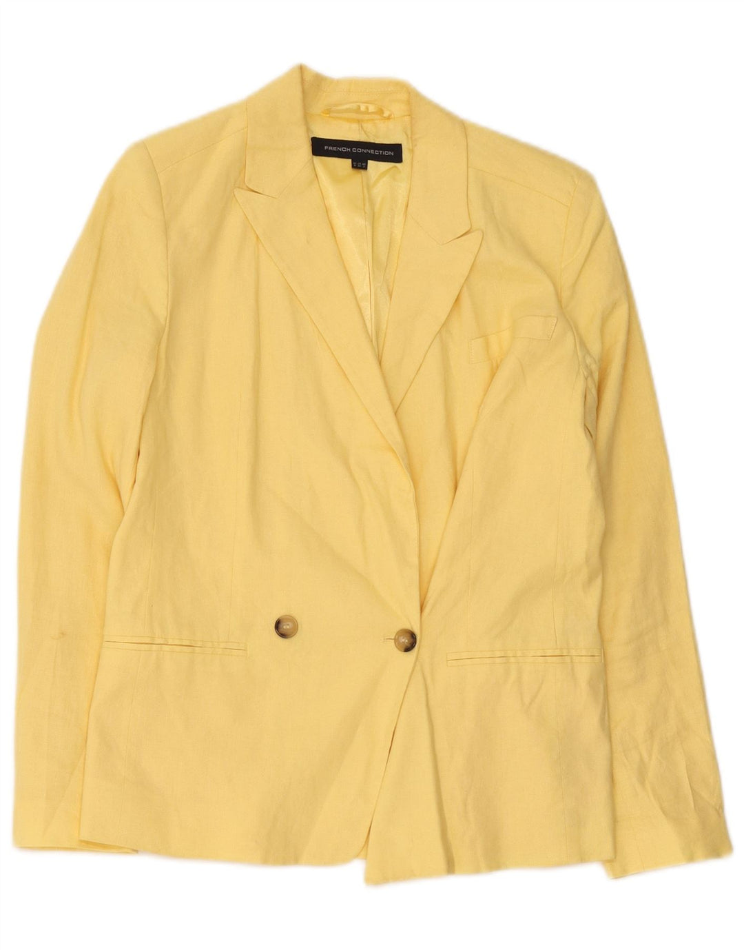 French Connection Veste blazer croisée pour femme UK 6 XS Jaune Lin