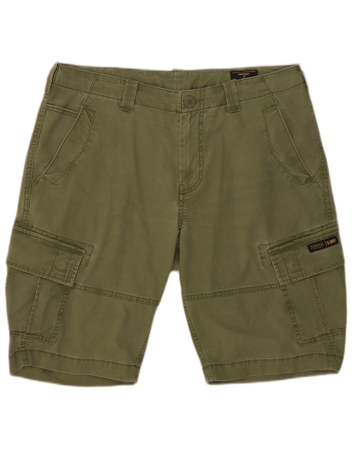 Superdry Short Cargo W34 Large Vert Coton Homme