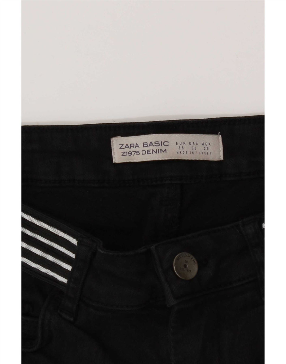 Zara Jean Slim Femme EU 38 Petit W28 L27 Noir