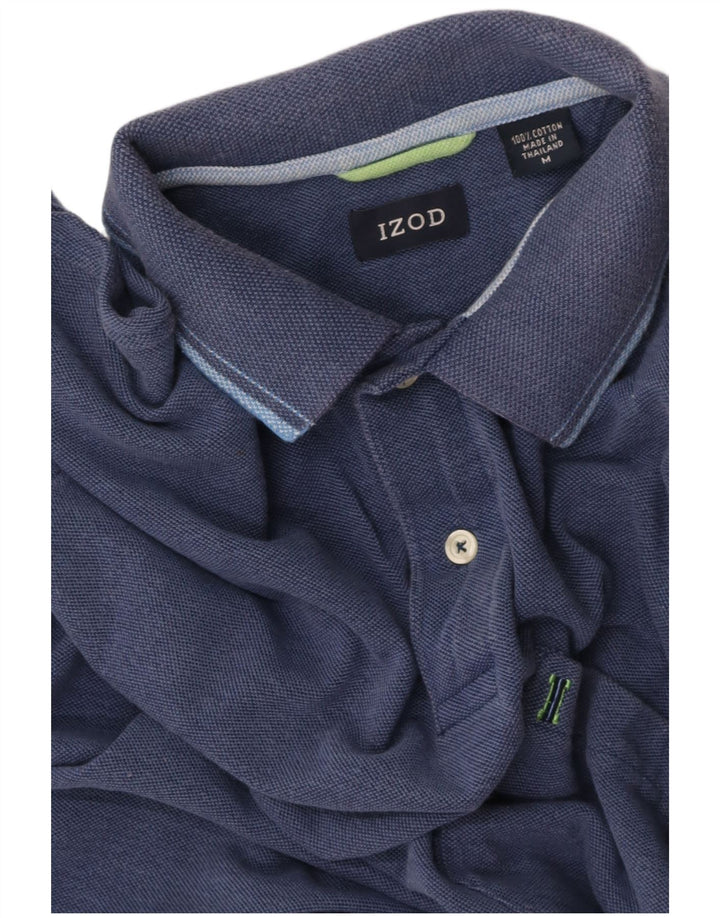 IZOD Mens Polo Shirt Medium Navy Blue Cotton