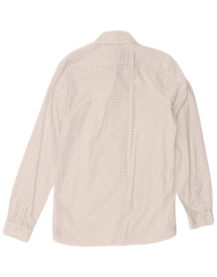 Lacoste Chemise slim fit homme taille 39 coton tacheté blanc moyen