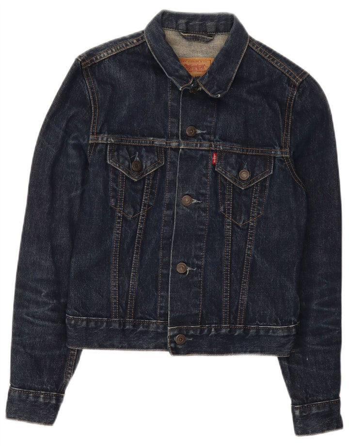 Levi's Veste en Jean Fille 7-8 Ans XS Bleu Marine Coton
