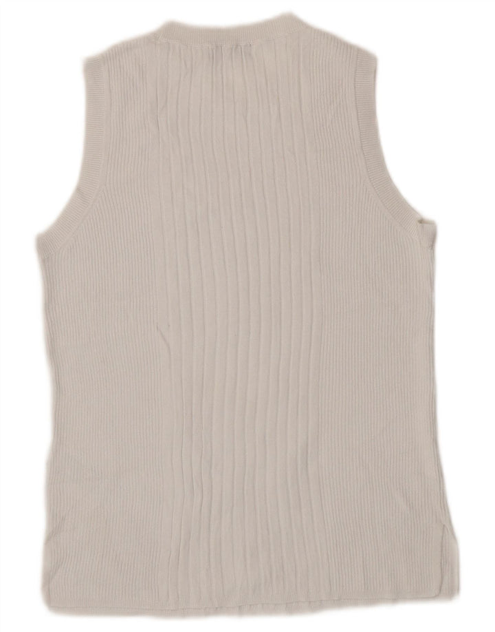 Marks & Spencer Débardeur pour femme UK 14 Large Blanc Viscose
