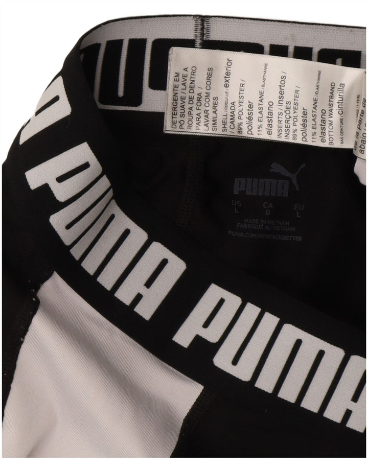 Puma Leggings graphiques pour femmes UK 16 Large Noir Polyester Sports
