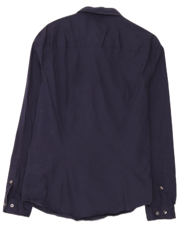 Tommy Hilfiger Chemise Slim Homme Bleu Marine Moyen Coton