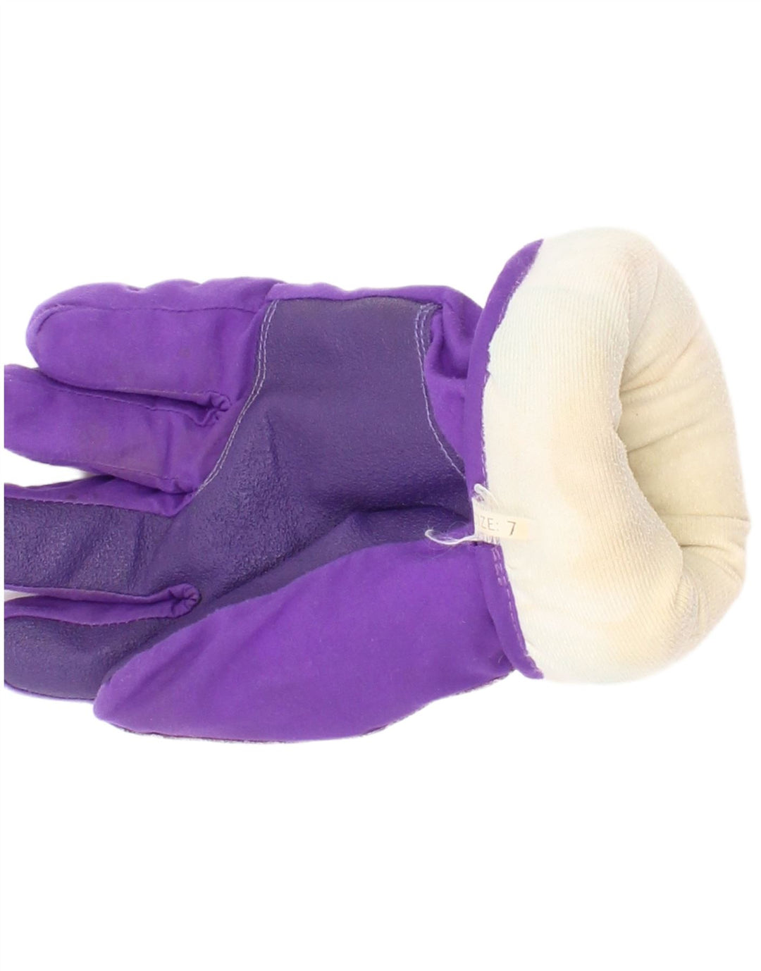 vintage Womens Graphic Ski Gants Grand Violet