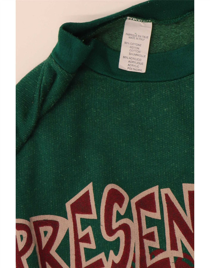 vintage Mens Graphic Sweatshirt Jumper XL Coton Vert