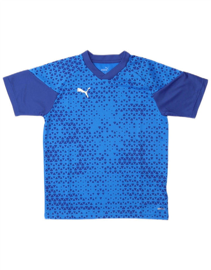Puma T-Shirt Garçon 11-12 ans Bleu Géométrique Polyester