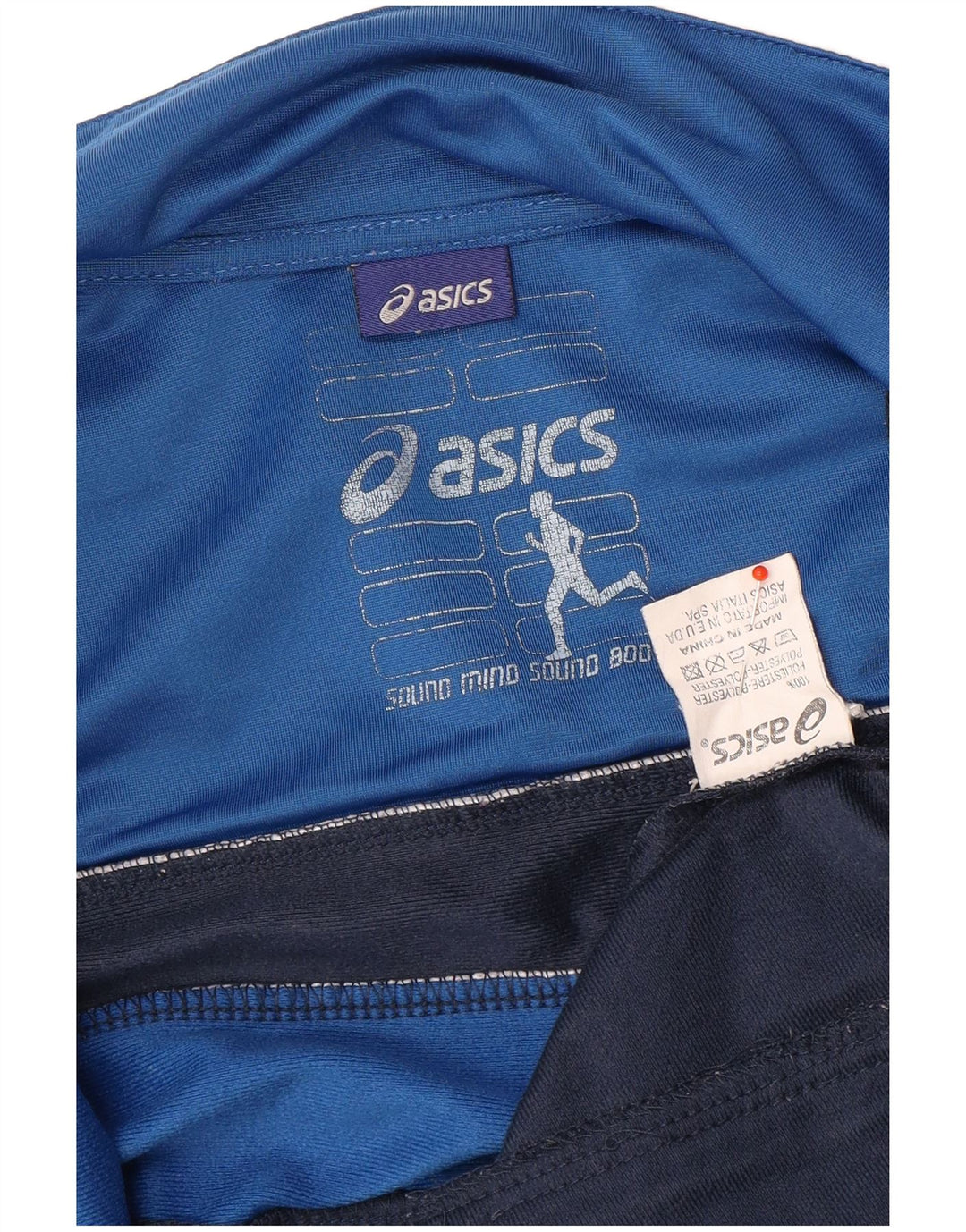 Asics Veste de Survêtement Graphique Homme Small Bleu Marine Colorblock