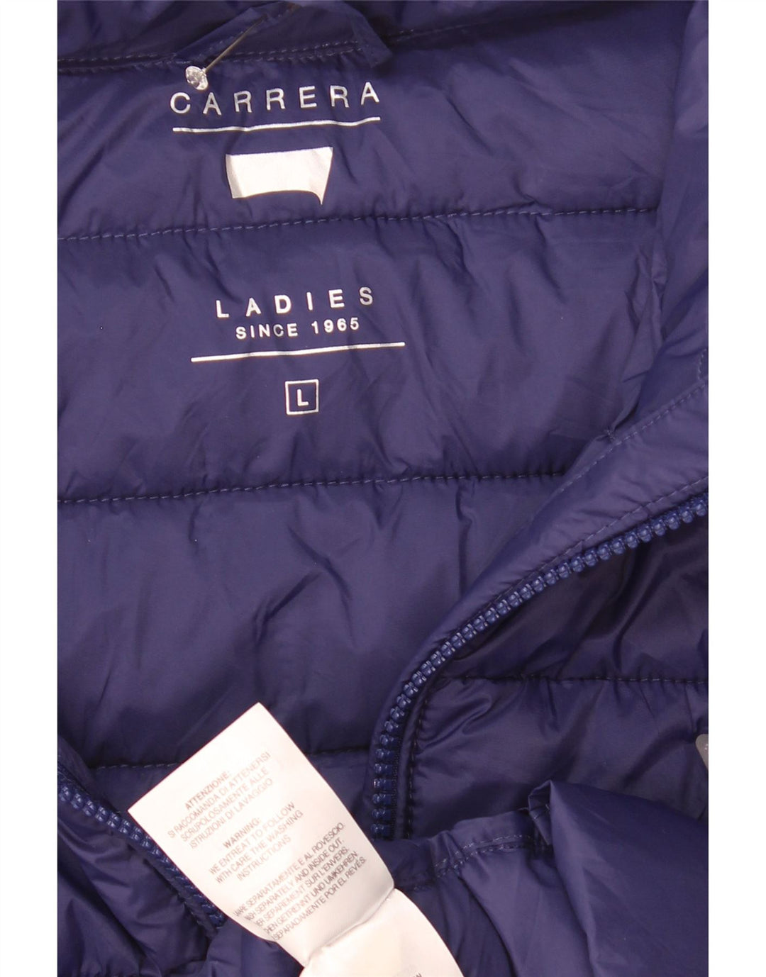 Carrera Femme Gilet Rembourré UK 16 Large Bleu Marine Polyamide