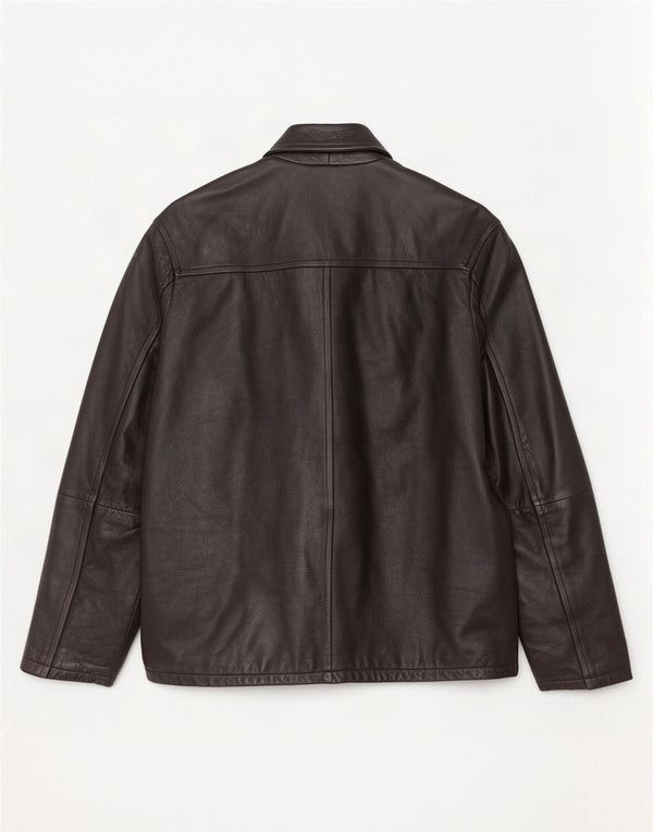 Pierre Cardin Veste en cuir pour homme UK 40 Large Noir