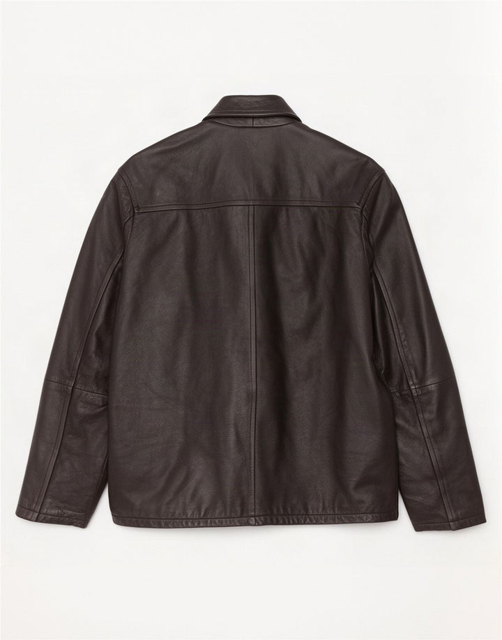 Pierre Cardin Veste en cuir pour homme UK 40 Large Noir