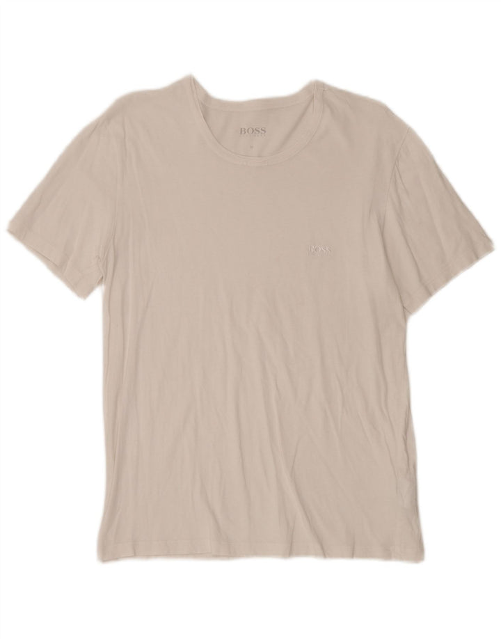 Hugo Boss T-shirt pour femme Top UK 12 Coton blanc moyen