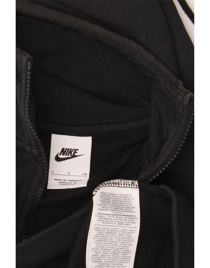 Nike Pull à capuche zippé pour homme Petit coton noir