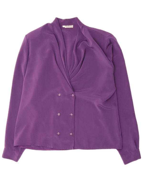 Diana Bentall's Chemisier à manches longues pour femme IT 46 Large Violet