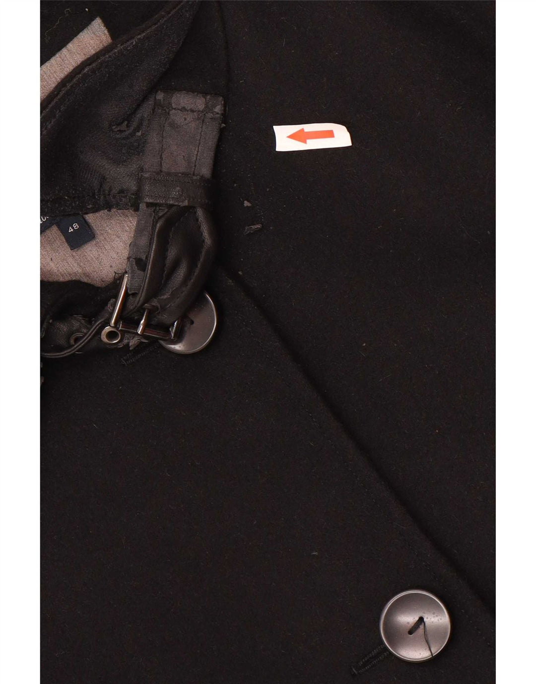 Armani Jeans Manteau Femme IT 48 XL Laine Noir
