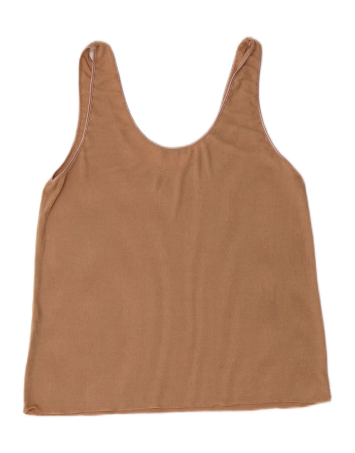 ZARA Womens Vest Top UK 18 XL Beige Vintage Zara and Second-Hand Zara from Messina Hembry 