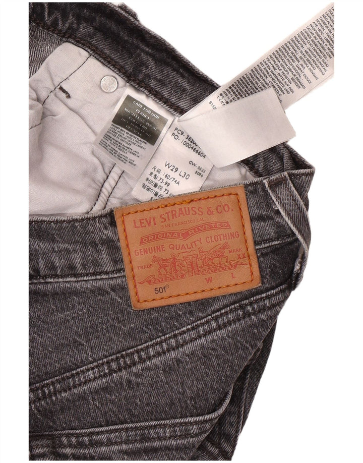 LEVI'S Jean Droit 501 Homme W29 L30 Gris Coton