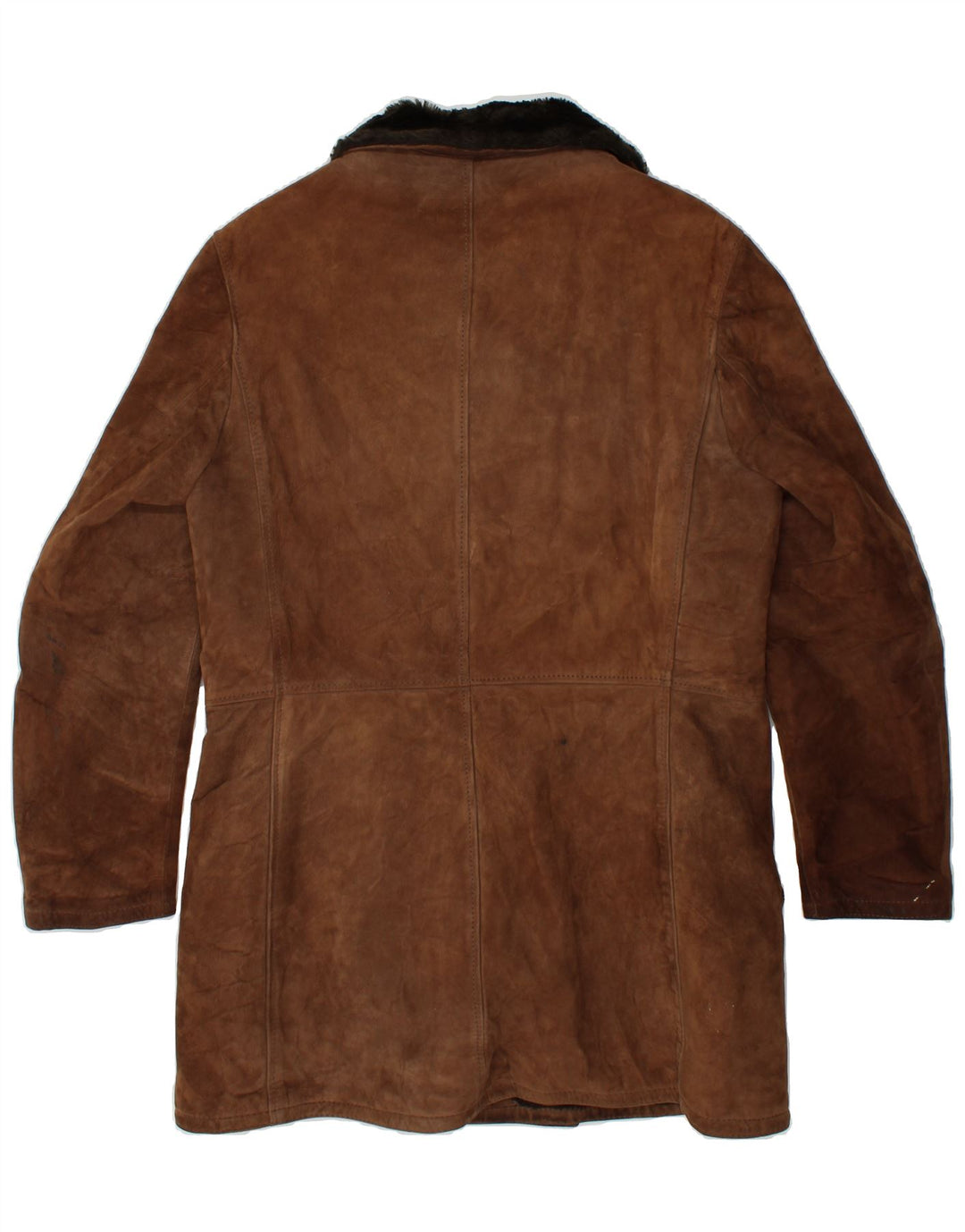 VINTAGE Manteau en peau de mouton pour femme IT 52 2XL Marron